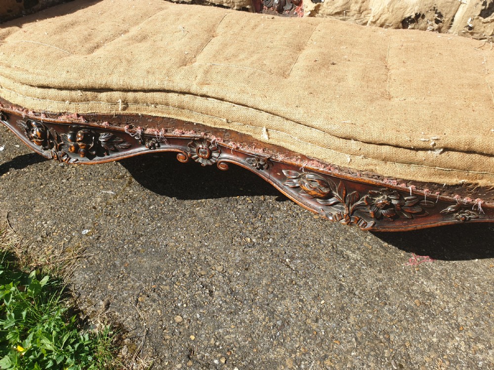 Well carved Victorian conversation seat.  View VIII