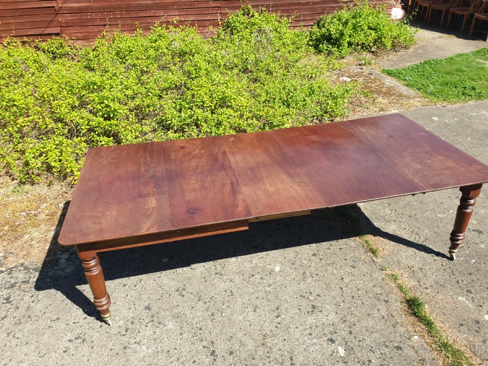 Regency 3 leaf 12 seater extending dining table.  View XI