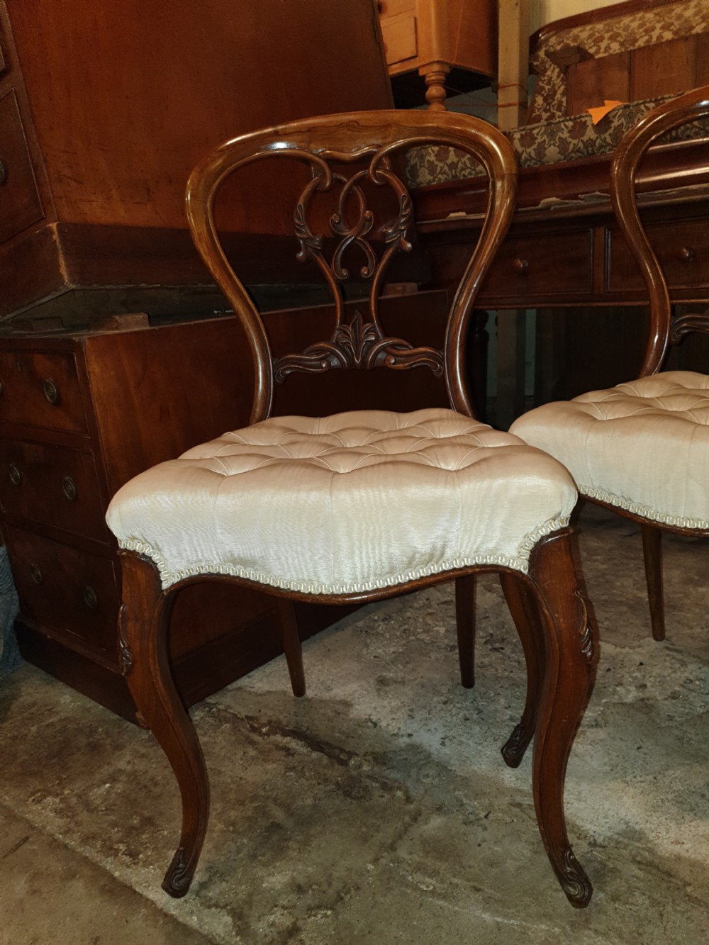 Set of 4 19th century rosewood chairs View IV