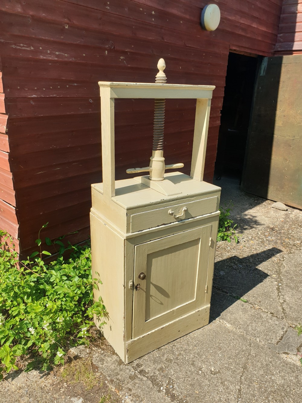 Regency painted country house book press.  View II