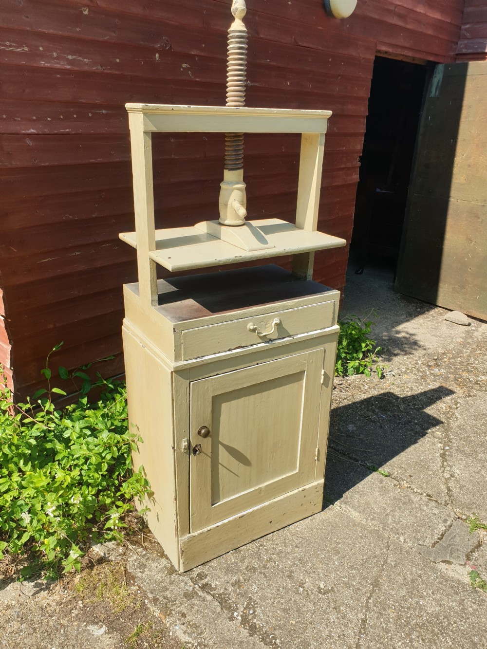 Regency painted country house book press.  View V