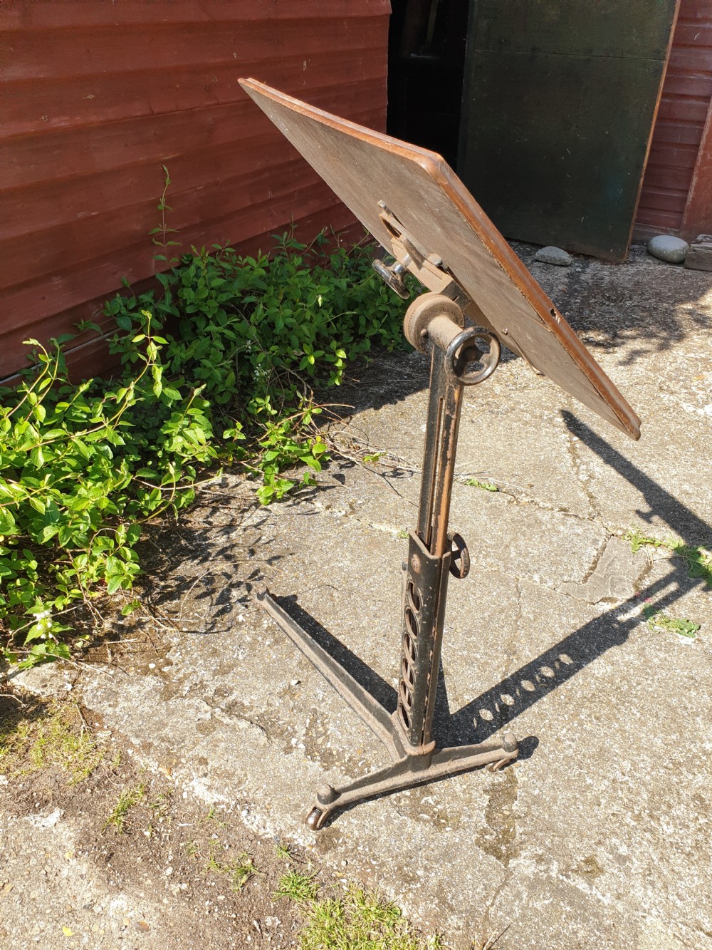 Early 20th century fully adjustable working stand. View II