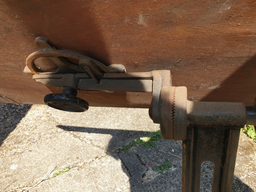 Early 20th century fully adjustable working stand. View III