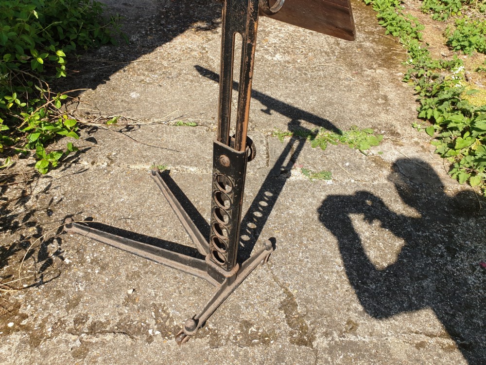 Early 20th century fully adjustable working stand. View V