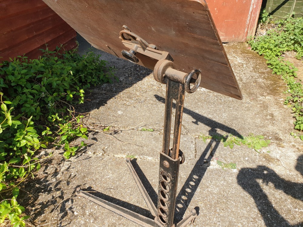 Early 20th century fully adjustable working stand. View VI