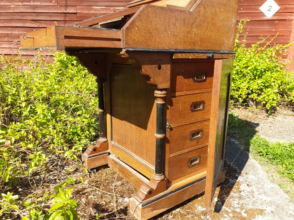 Victorian pop up Davenport  View II