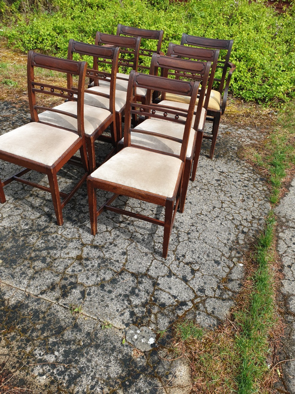 Set of 8 Regency mahogany dining chairs.  View III