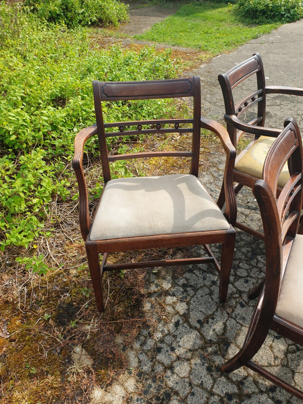 Set of 8 Regency mahogany dining chairs.  View IV