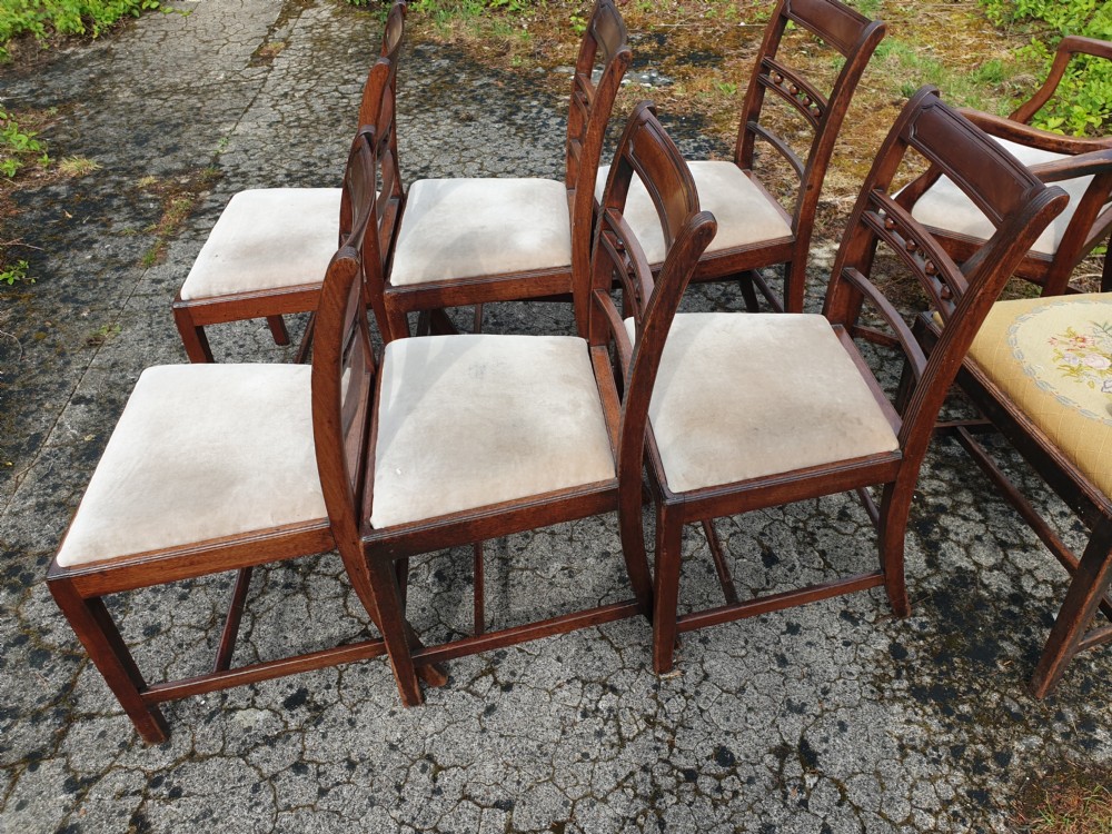 Set of 8 Regency mahogany dining chairs.  View VI