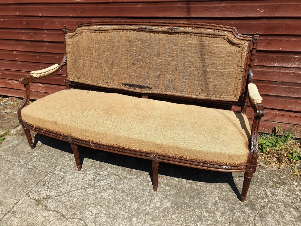 Late 19th century carved walnut sofa.  View II