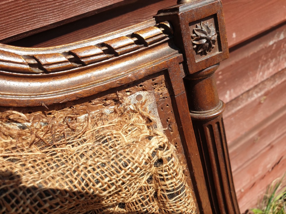 Late 19th century carved walnut sofa.  View III