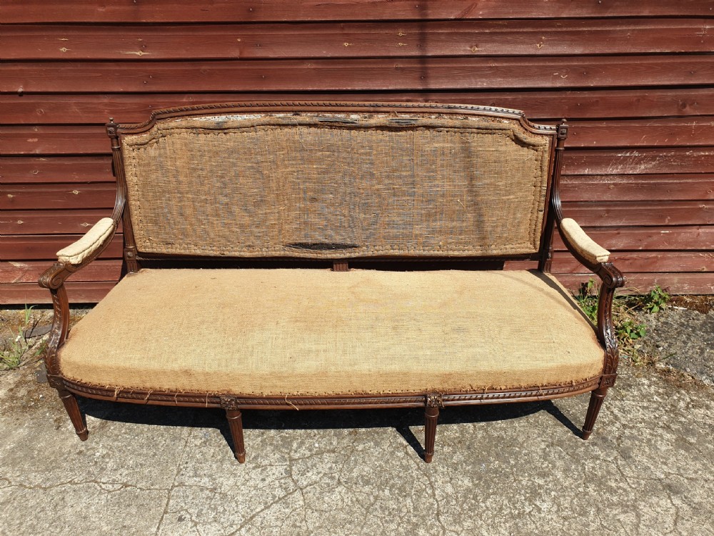 Late 19th century carved walnut sofa.  View IV