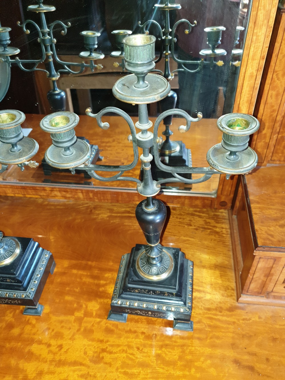 Pair of sideboard candelabra.  View II