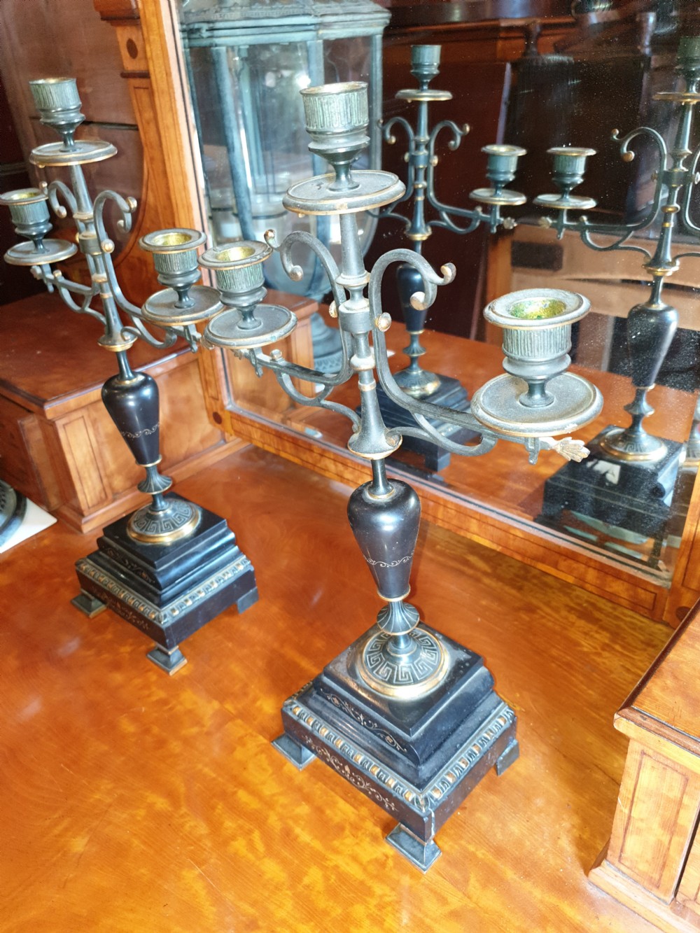 Pair of sideboard candelabra.  View III