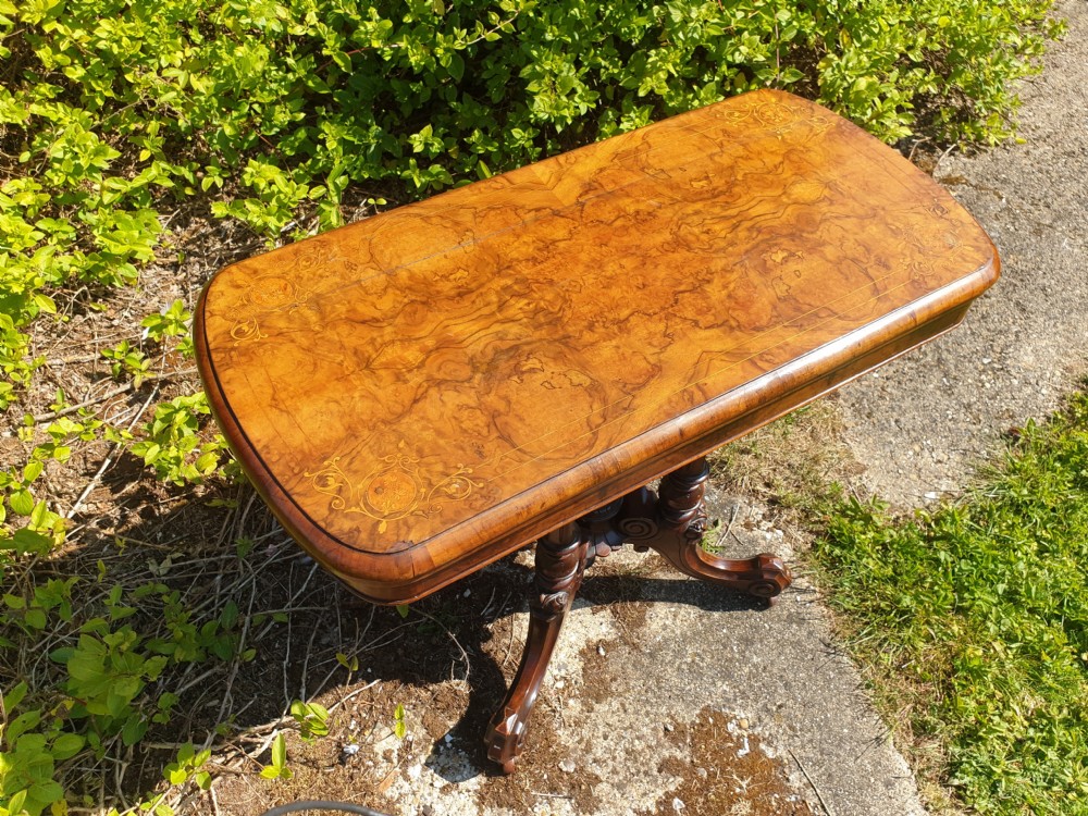 Victorian walnut games table.  View VI