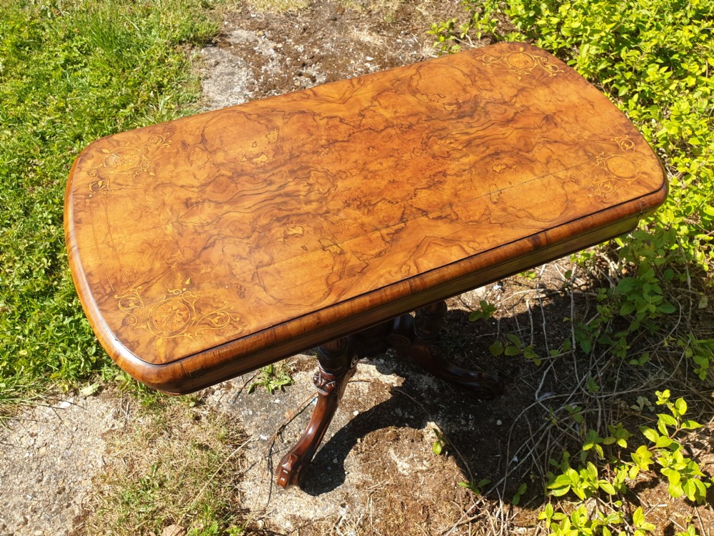 Victorian walnut games table.  View VII