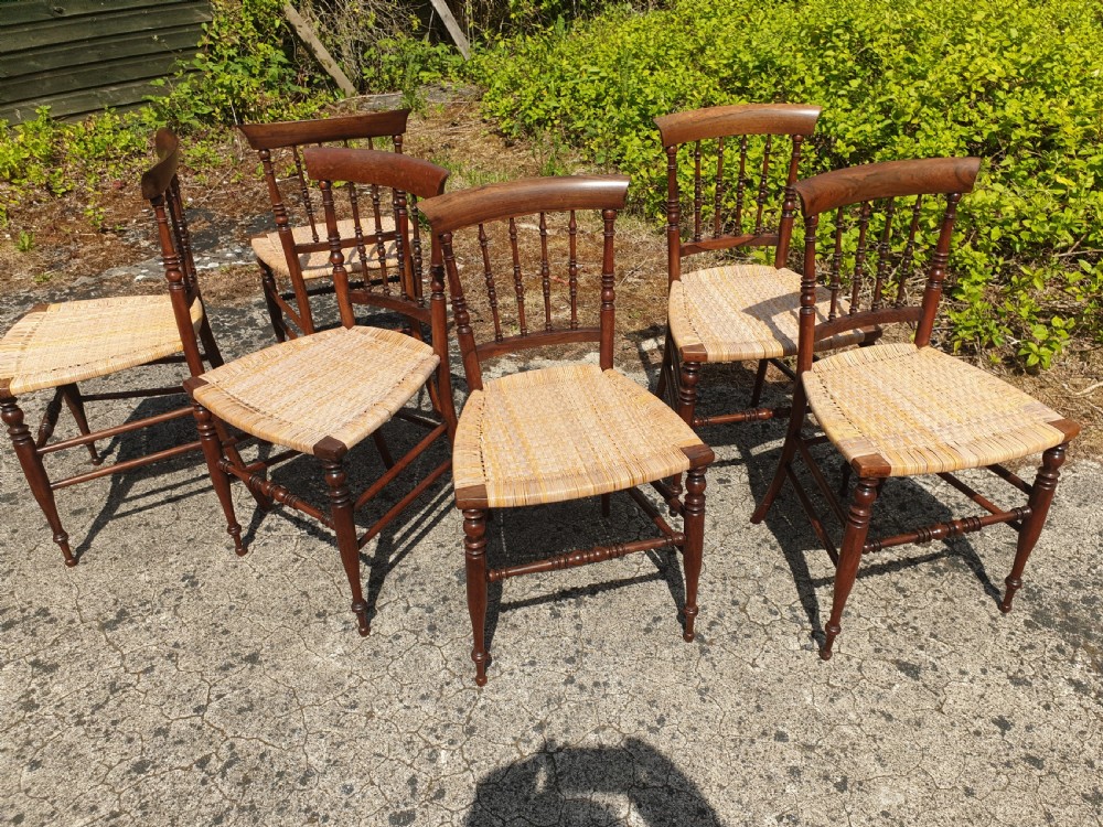 Set of 6 rosewood occasional chairs. 