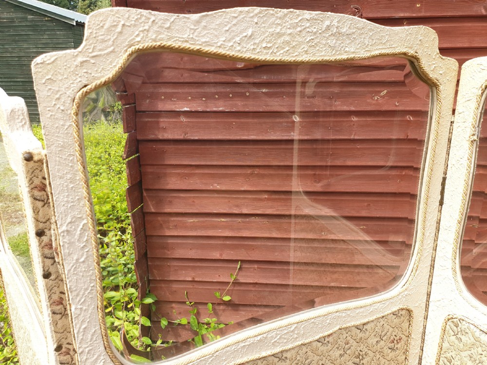 Large late Victorian folding dressing screen.  View VI