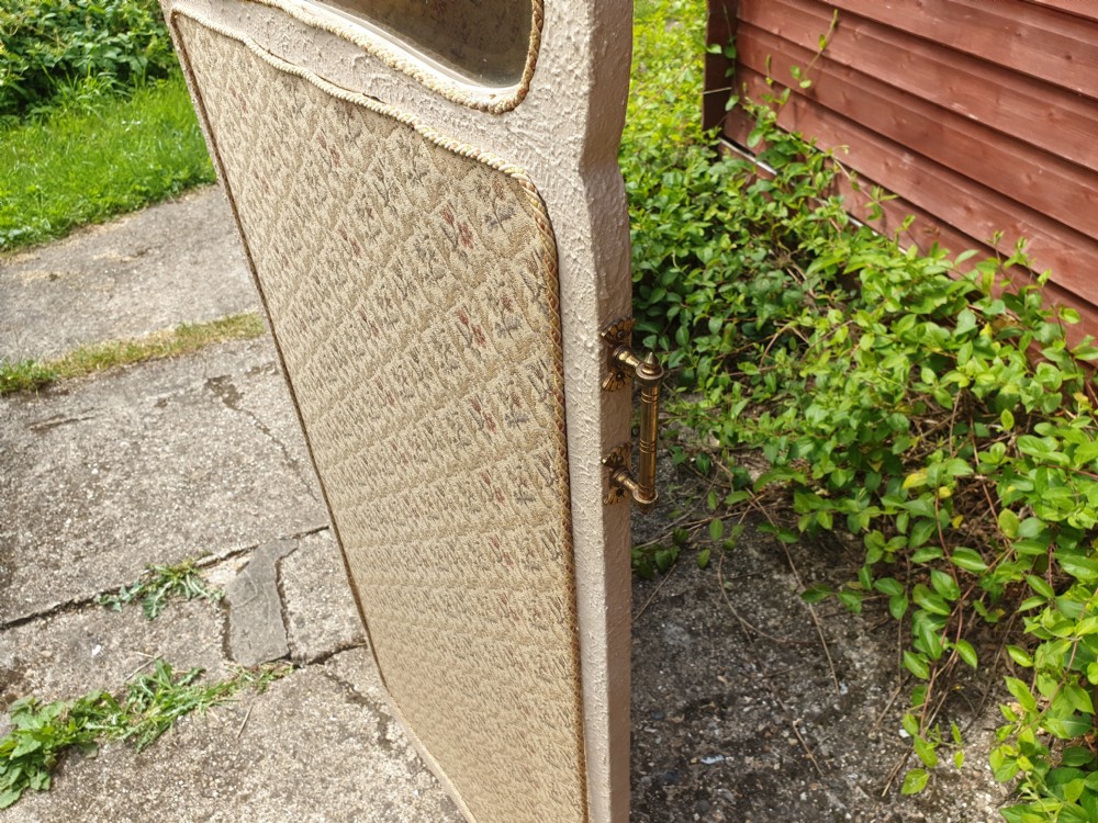 Large late Victorian folding dressing screen.  View VIII