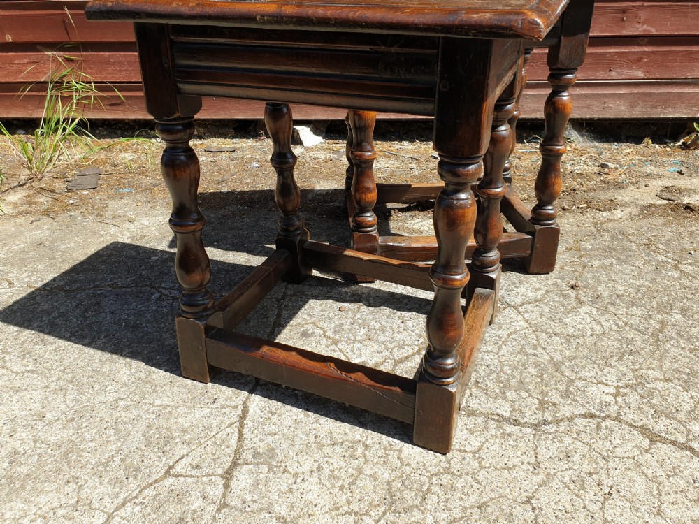Pair of oak Joint stools View II