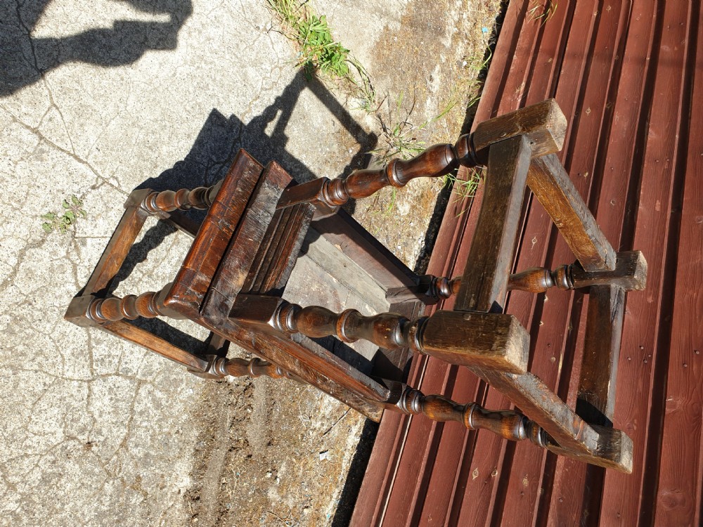 Pair of oak Joint stools View IV