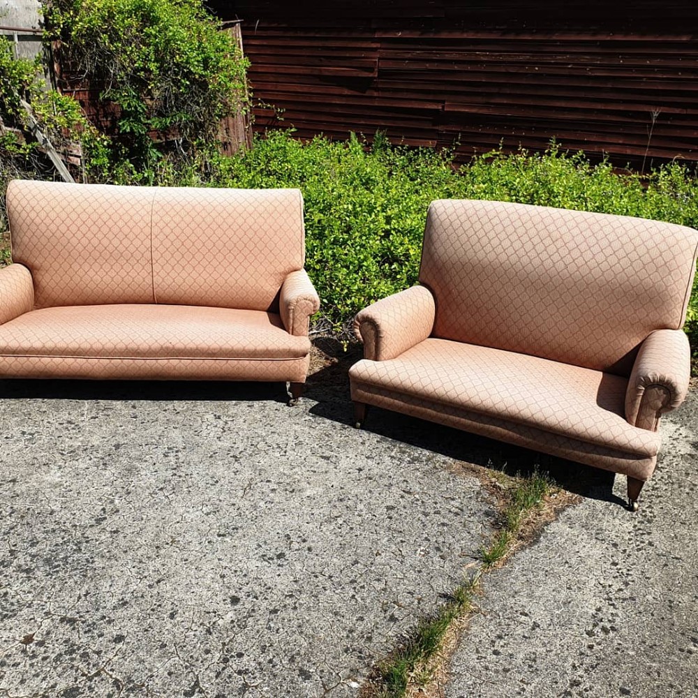 2 Edwardian country house sofas 