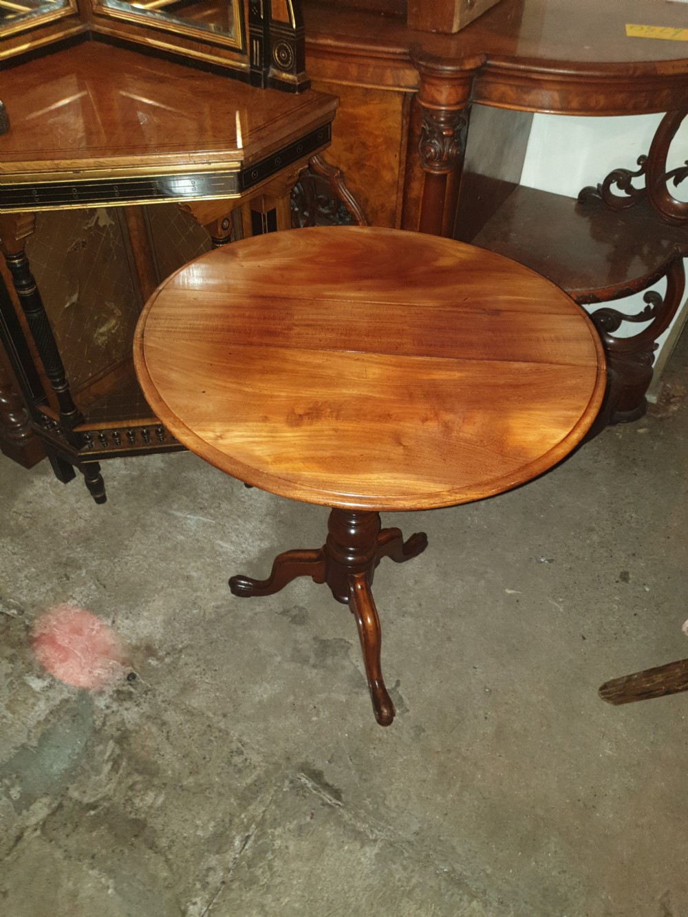 Neat pedestal drop flap occasional table  View II
