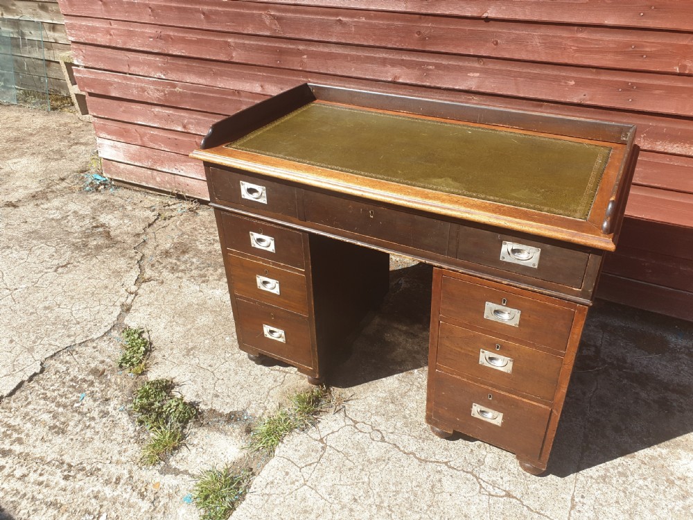Naval kneehole pedestal desk View IV