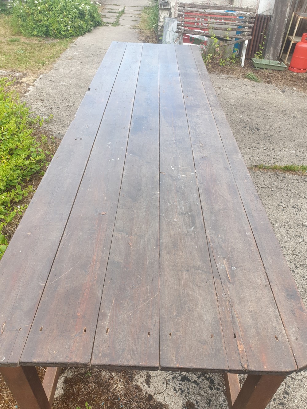 Very large rustic table. View II