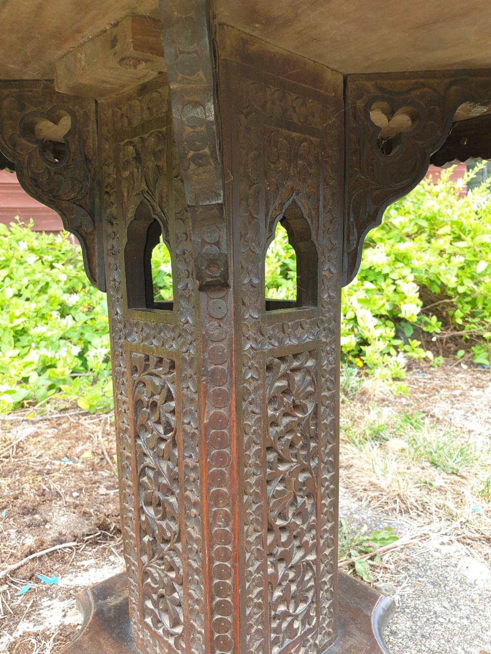 Late 19th century carved Anglo Indian occasional table  View III