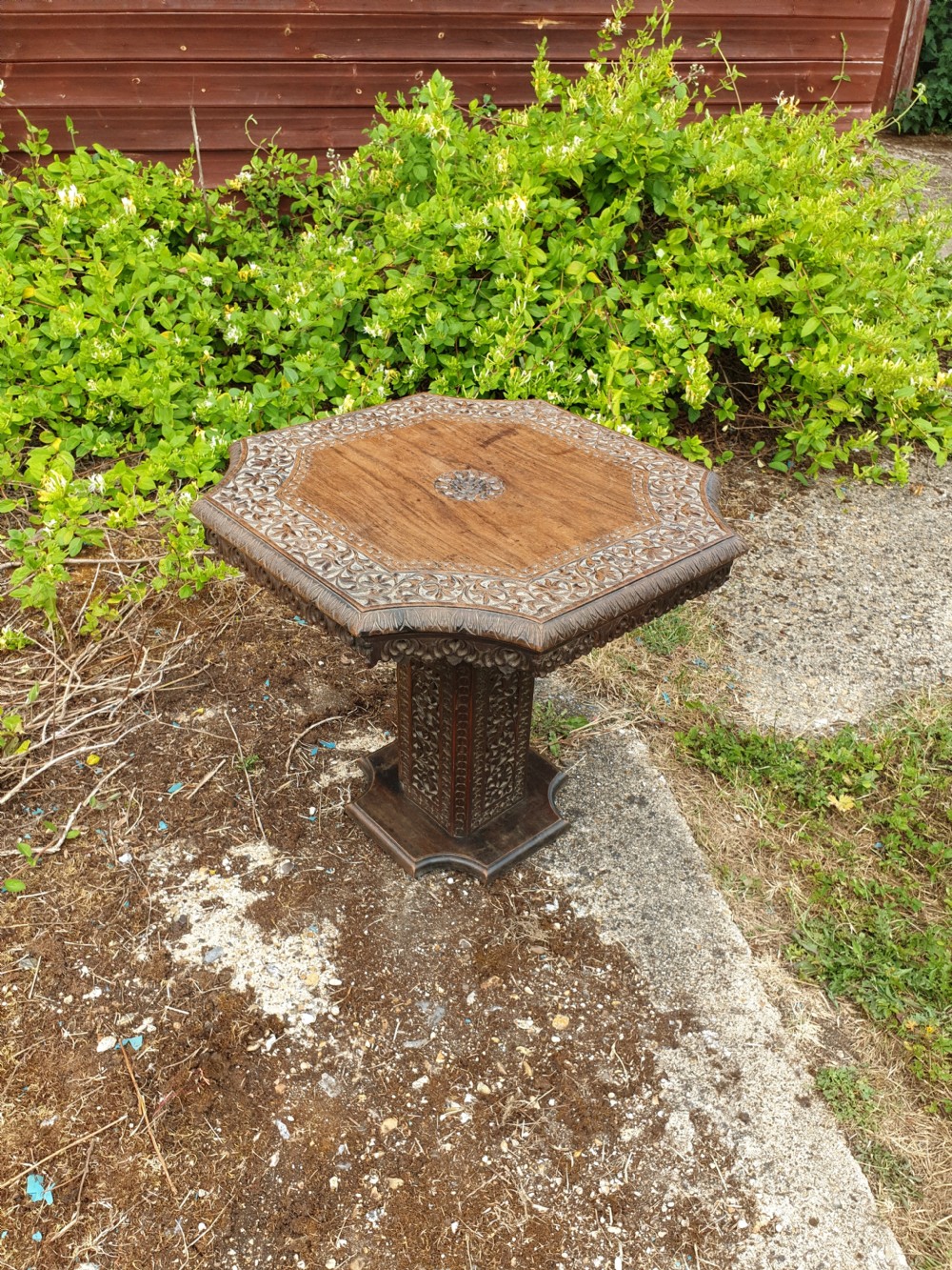 Late 19th century carved Anglo Indian occasional table  View IV