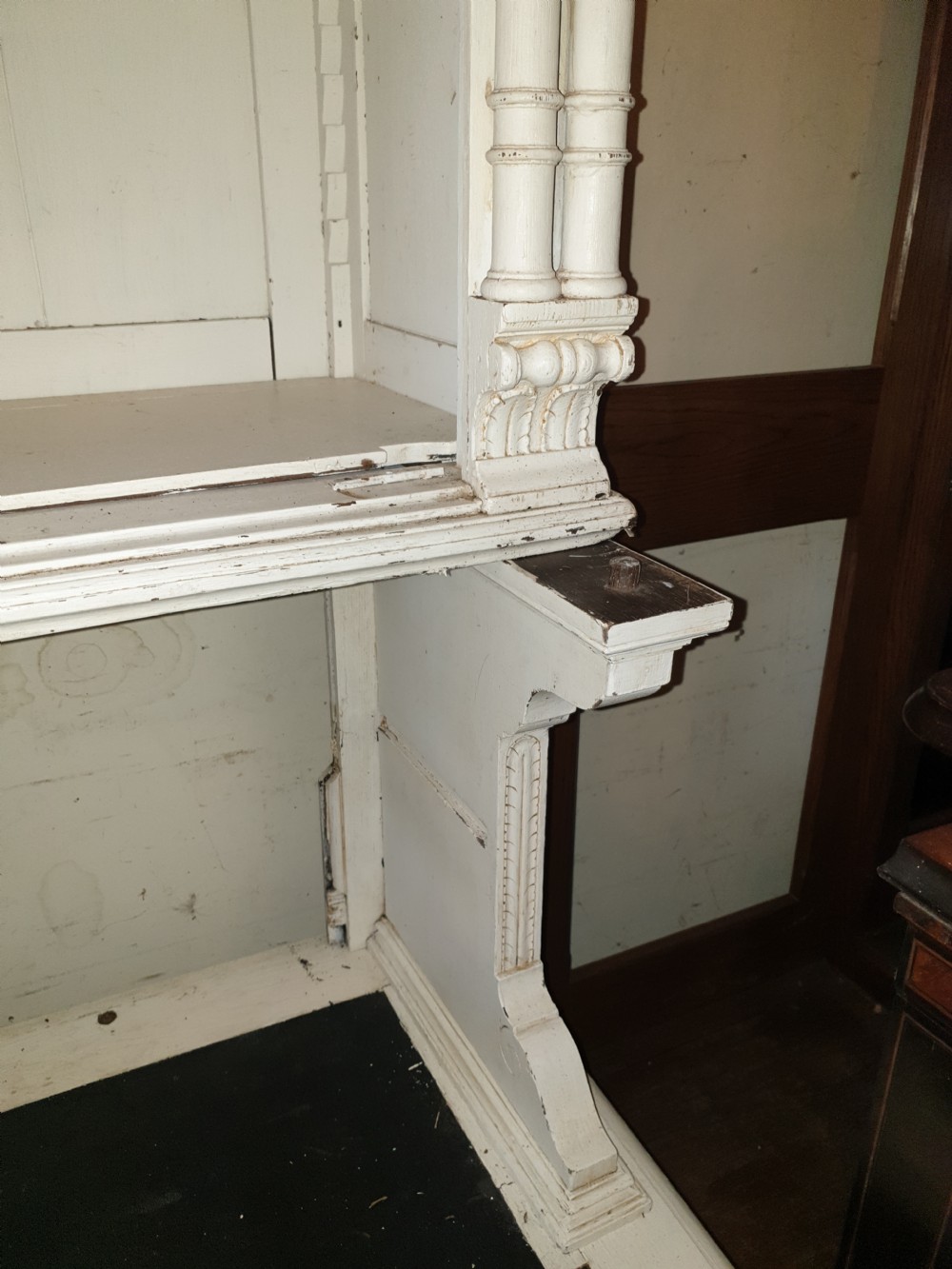 Large late 19th century house keepers bookcase desk. View V