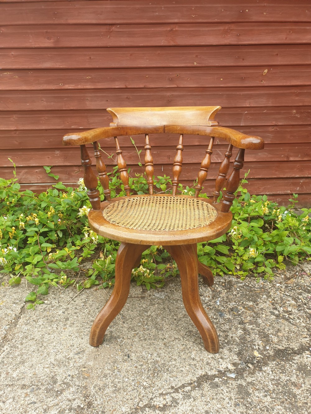 Late Victorian revolving desk armchair 