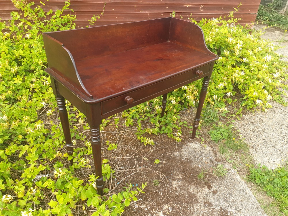 19th century mahogany tray top side table  View II