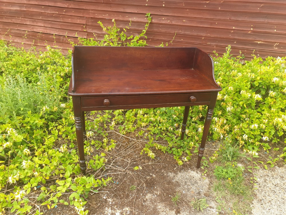 19th century mahogany tray top side table  View III