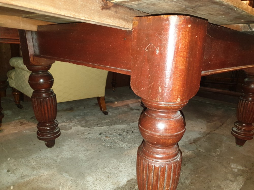 Victorian scrub top extending pine kitchen table. View V