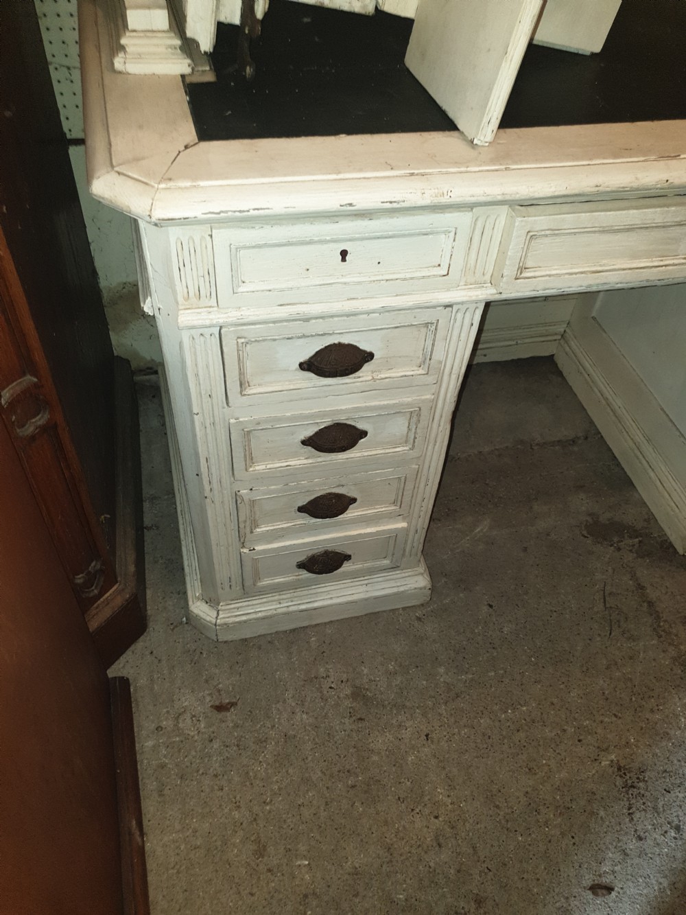 Large late 19th century house keepers bookcase desk. View X