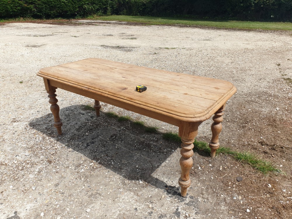 Victorian pitch pine farmhouse kitchen table