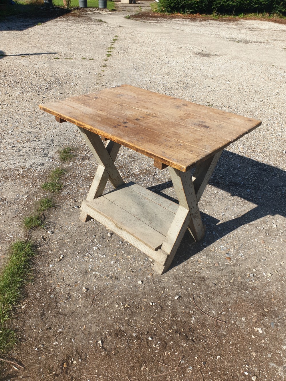 Late 19th century rustic farmhouse side table