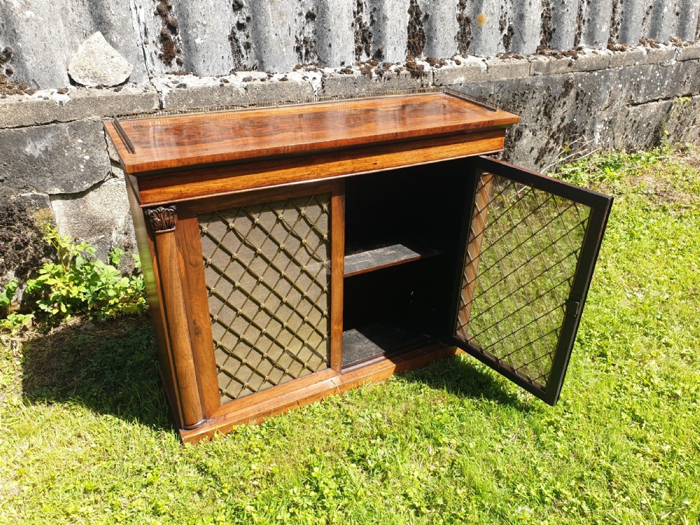 Regency rosewood 2 door cabinet.  View II