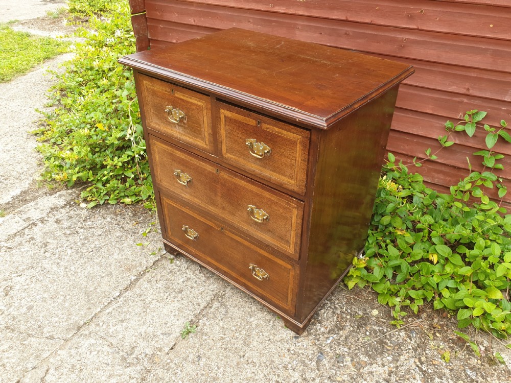 Small compact Edwardian chest of drawers.  View IV