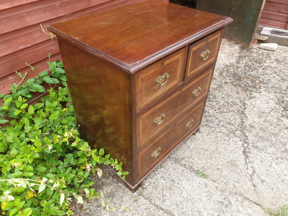 Small compact Edwardian chest of drawers.  View V