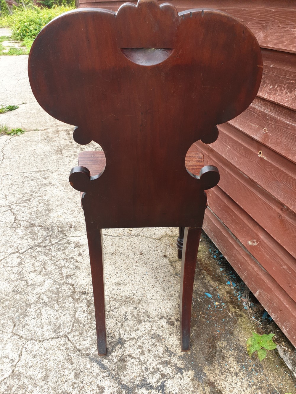 Regency mahogany hall chair in the style of Gillows  View III