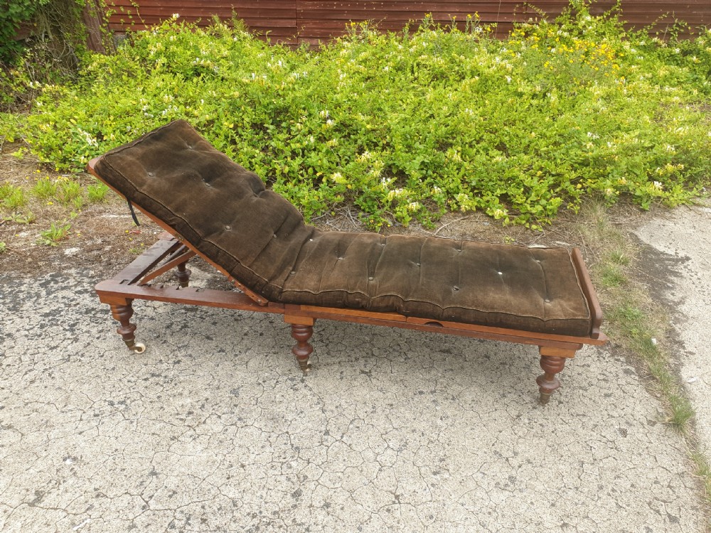 19th century adjustable campaign bed. View III
