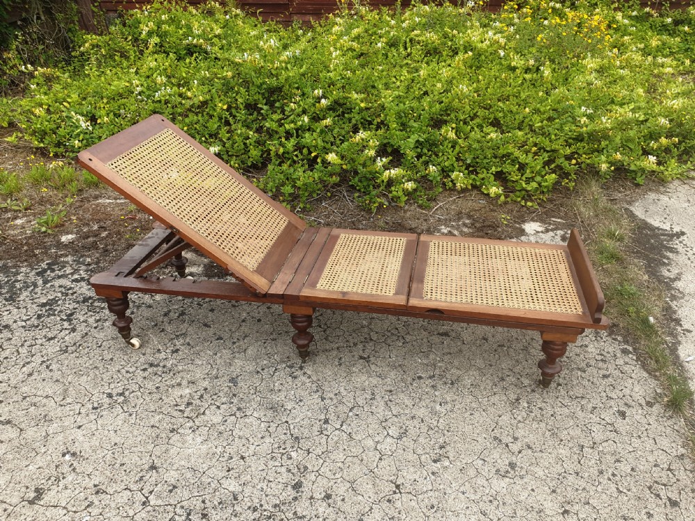 19th century adjustable campaign bed. View IV