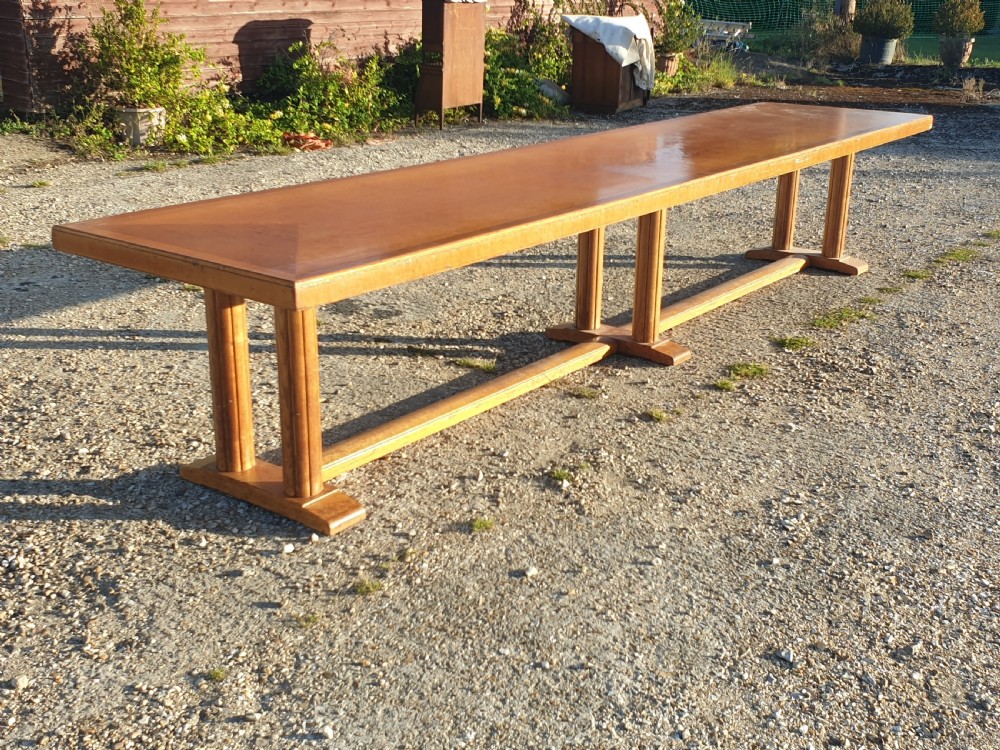 Large Art Deco Refectory dining table in the style of Heals View II