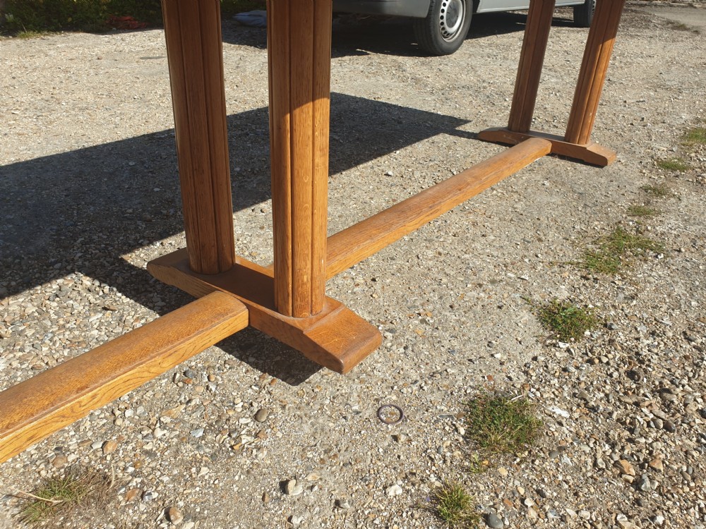 Large Art Deco Refectory dining table in the style of Heals View VIII