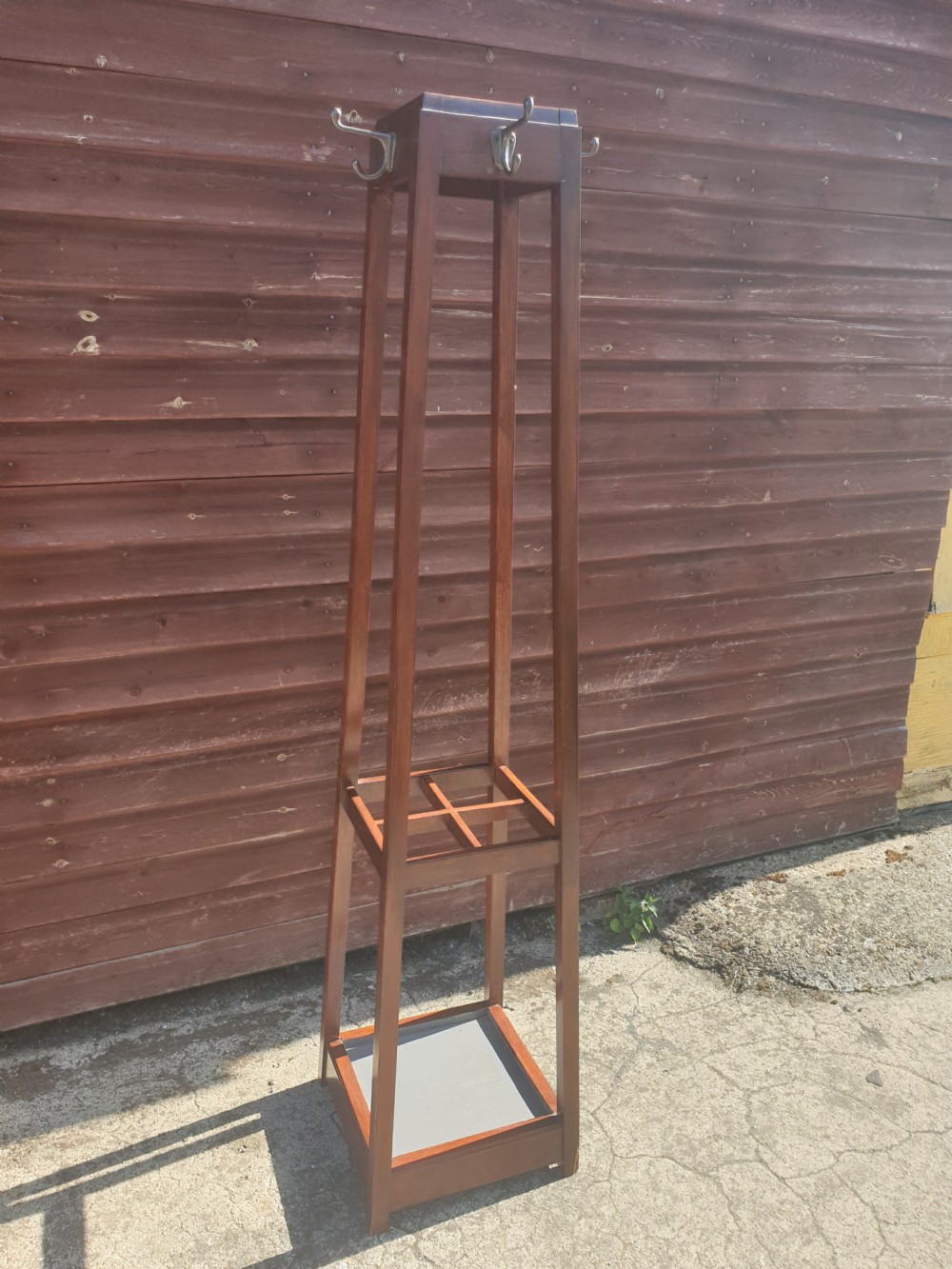 Mahogany hat and coat stand  View II