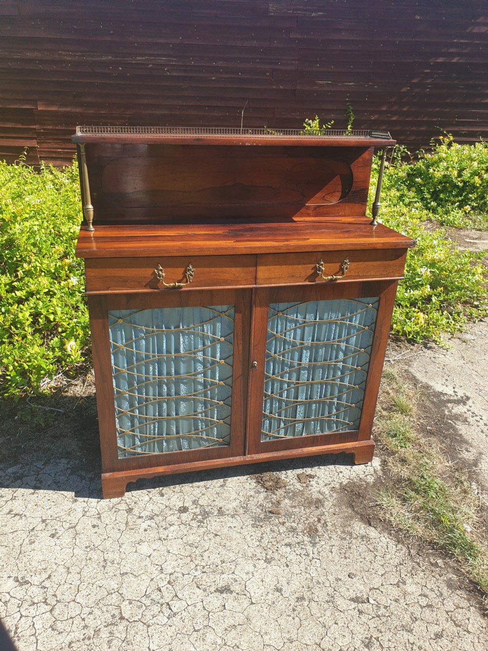 Regency rosewood 2 door side cabinet 
