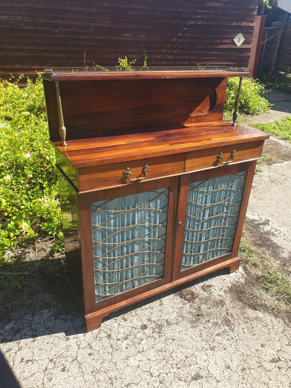 Regency rosewood 2 door side cabinet  View II